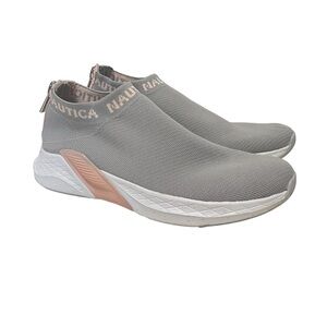 Nautica size 9 1/2 women’s slip-on zip up sneakers